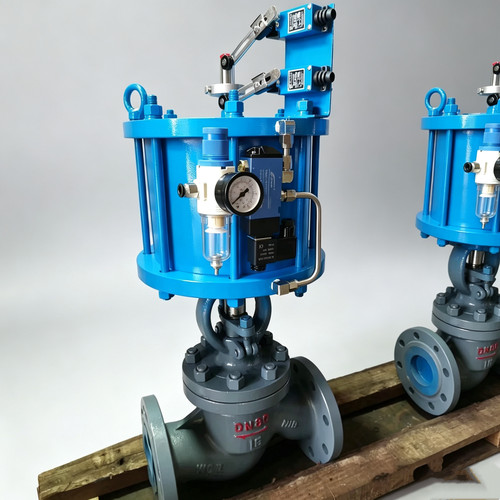 J641H-16C J641W-16P J641Y-16P不锈钢防爆气动法兰截止阀