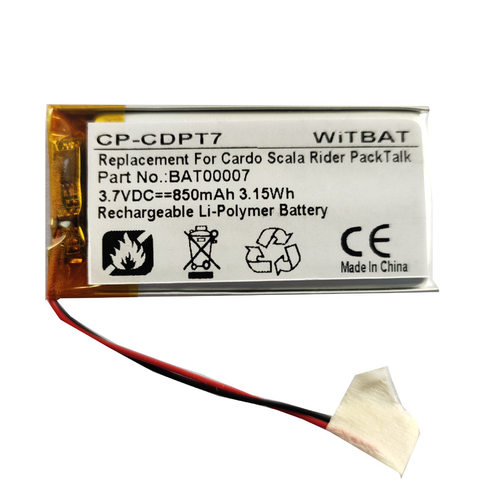 适用Cardo Scala Rider Freecom 4X 蓝牙耳机电池BAT00008
