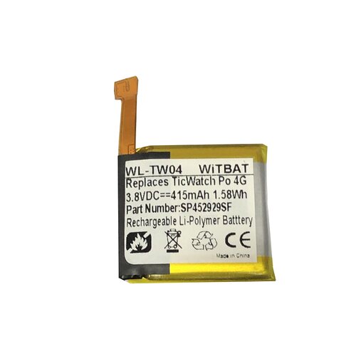 适用TicWatch S2 TicWatch E2 WG12016智能手表电池SP452929SF