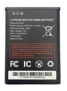 适用AT&T Turbo Hotspot 2 无线路由电池MF01