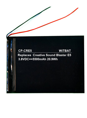 适用创新Creative Sound Blaster E5耳机放大器DAC解码器电池