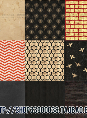 高清平面设计创意海报图片12JPEG图红色金色搭配texture纹理图案