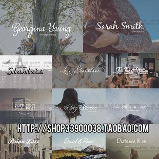 新100款唯美文艺标志LOGO英文字体PSD分层店铺水印设计素材含字体