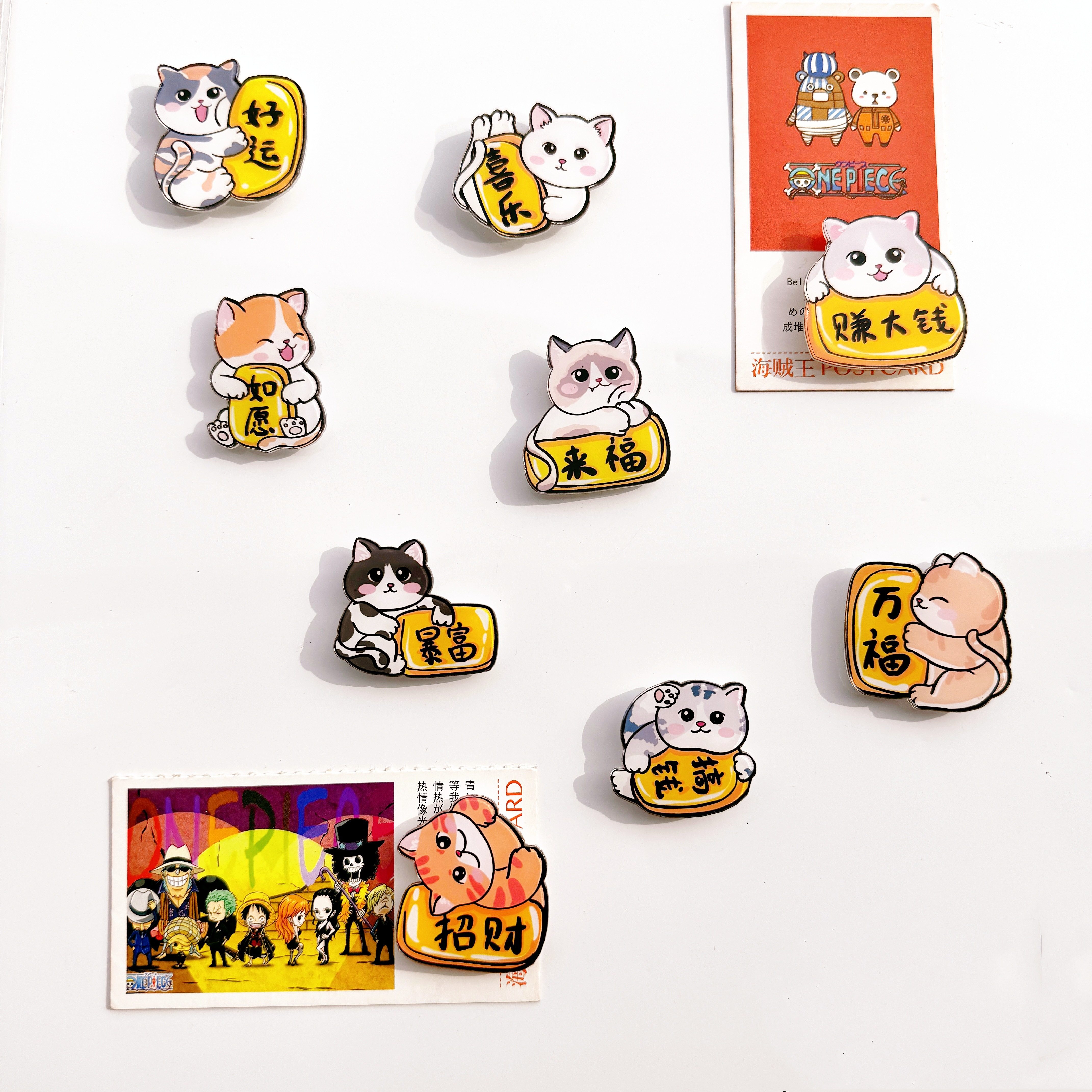 招财猫冰箱贴留言板擦写字白板磁贴创意记事贴食谱磁吸可爱留言贴