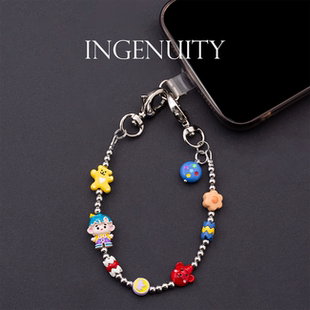 匠心手工坊多巴胺色手机挂链女精致高级感手提链手腕短挂绳包挂饰