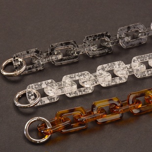 匠心手工坊亚克力树脂包包链子链条肩包带斜挎百搭满天星挂绳挂链