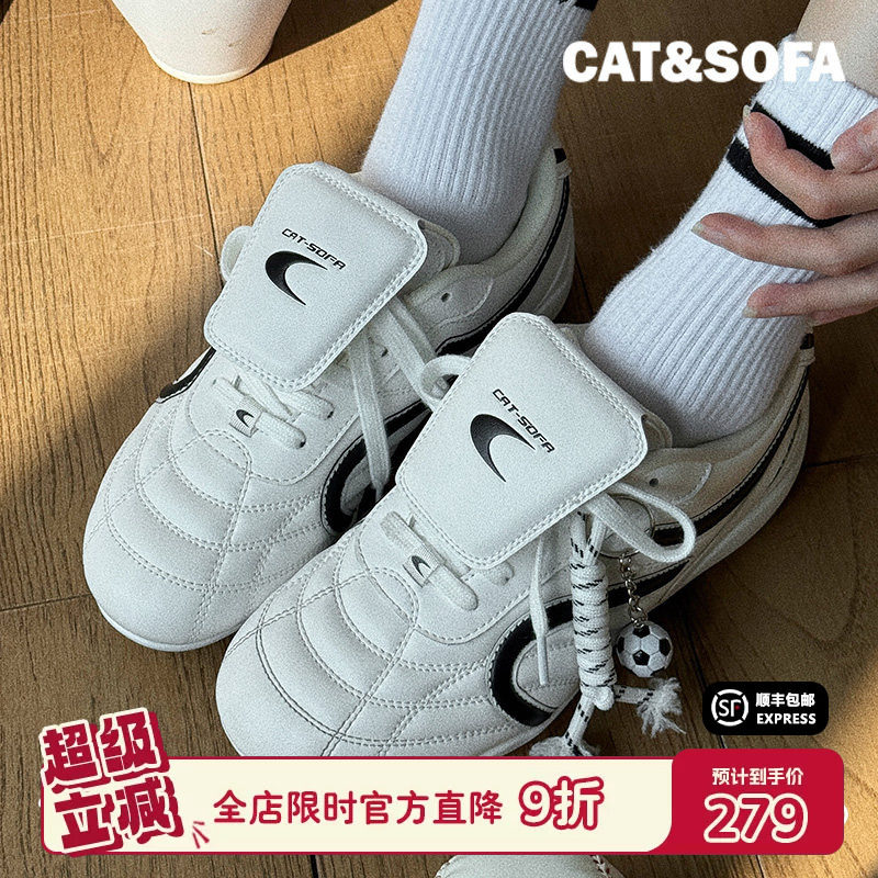 猫与沙发/双C足球鞋新款轻便系带赛车鞋流浪鞋子运动休闲德训鞋