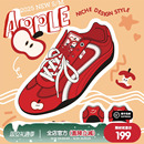 猫与沙发 lab系列 苹果鞋 红色薄底赛车鞋 情侣德训鞋 新款 emoji