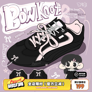 emoji 休闲运动低帮薄底德训鞋 lab系列 黑粉赛车鞋 子 猫与沙发