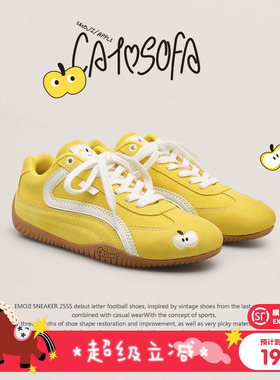 【emoji-lab系列】猫与沙发/苹果赛车鞋新款低帮德训鞋薄底赛车鞋