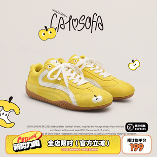 猫与沙发 lab系列 苹果赛车鞋 新款 薄底赛车鞋 低帮德训鞋 emoji