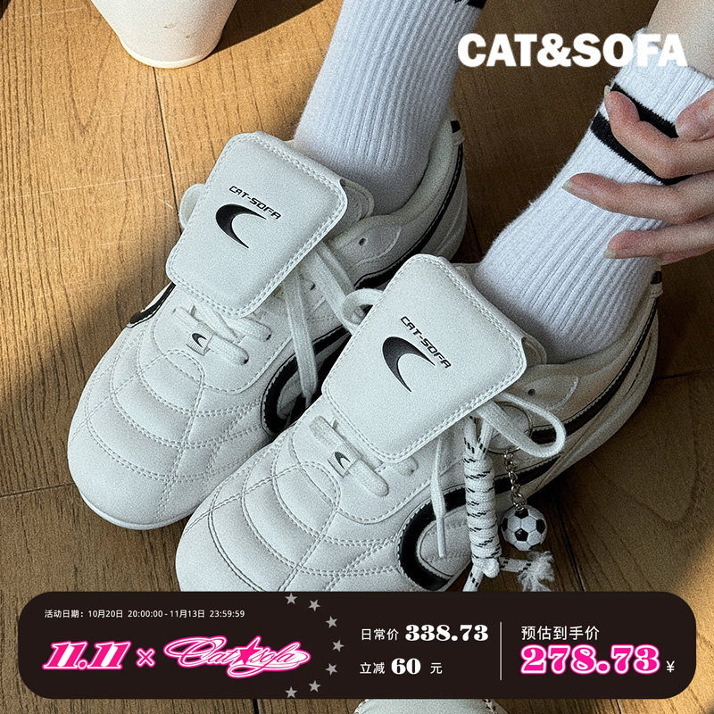猫与沙发/双C足球鞋新款轻便系带赛车鞋流浪鞋子运动休闲德训鞋