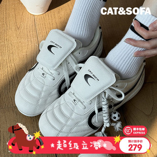 猫与沙发/双C足球鞋新款轻便系带赛车鞋流浪鞋子运动休闲德训鞋