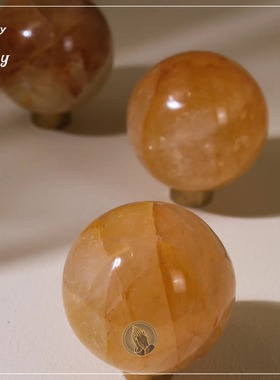 PRA蜜糖冰洲蜜糖方解水晶球创意提升实力转换能量风水精品