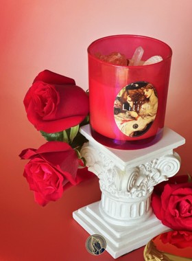 PRAY诸神系列蜡烛暗月莉莉丝水晶天然精油魅惑花香小众氛围香薰