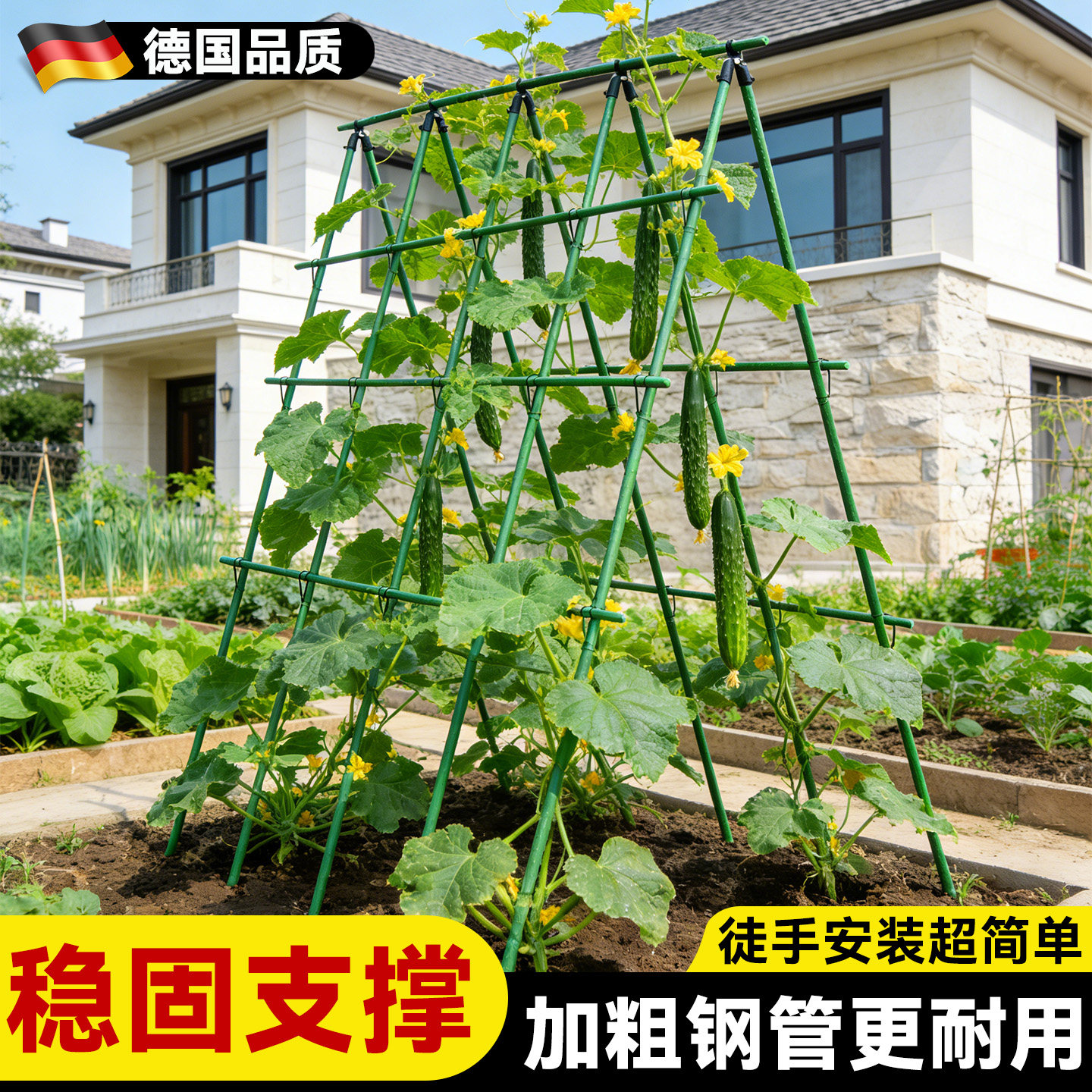 黄瓜爬藤架豆角架杆户外庭院植物支撑杆葡萄攀爬蔬菜瓜果种菜架子
