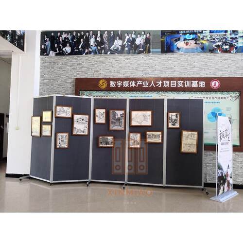 青折少年宫叠化展板 文FD2馆展览展示画展展架 校艺术屏风园展墙