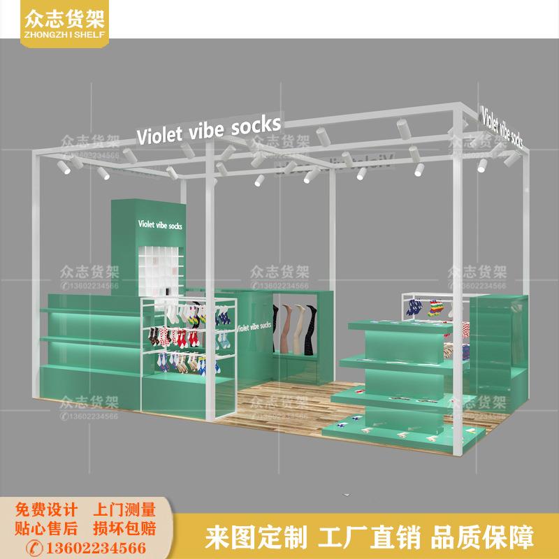 17丝箱袜展示柜商场经鞋袜文胸列内衣铁艺陈架精品多店包帽子中岛