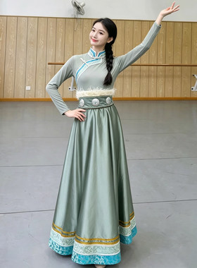 藏族女舞蹈艺考大摆裙演出服