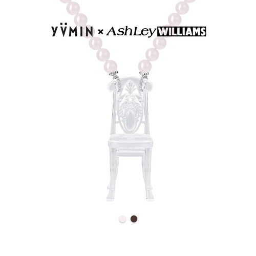 YVMIN尤目 x AshleyWilliams 椅子木珠水晶长项链锁骨链生日礼物