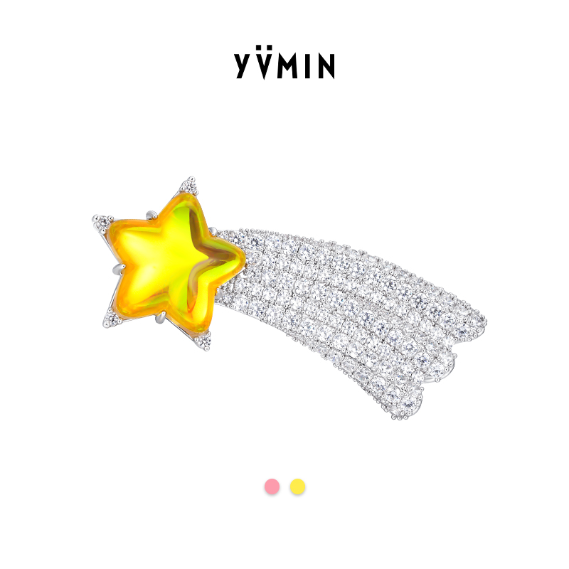 YVMIN尤目 密镶长尾流星发卡发夹刘海夹发饰设计师生日礼物新品