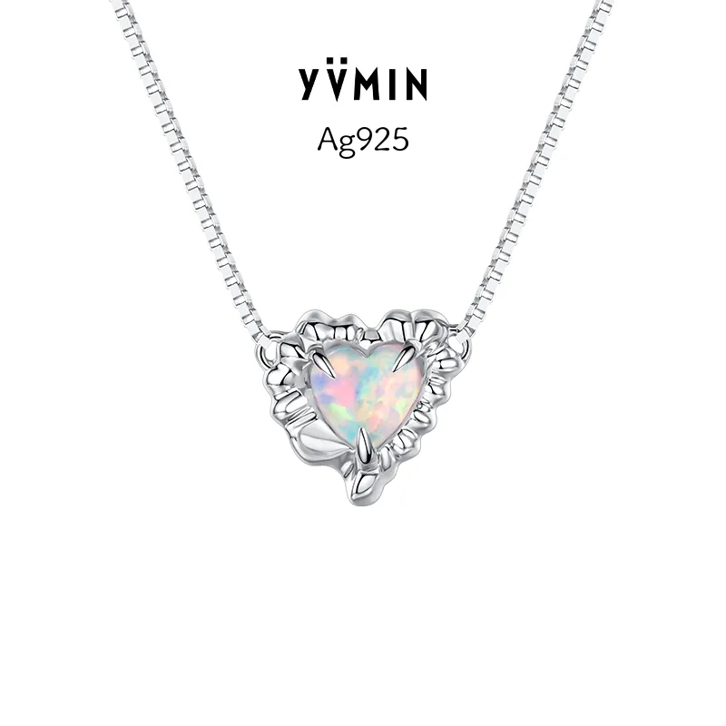 YVMIN尤目 甜食系列 欧泊纯银项链轻奢锁骨链女项链礼物女生
