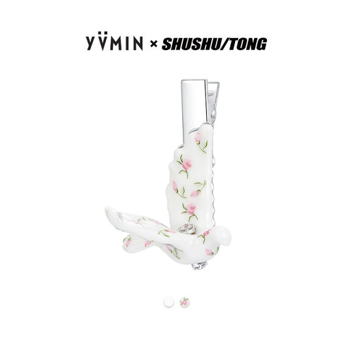YVMIN尤目碎花陶瓷鸽子发卡边夹