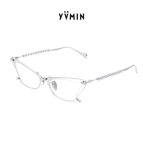 YVMIN尤目 宝石镜腿蝶形眼镜女款设计感眼镜生日礼物新品