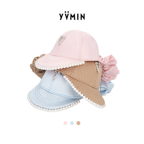 YVMIN尤目 珍珠饰边布料帽子发绳设计师新品生日礼物
