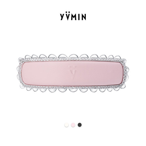YVMIN尤目 花边包镶皮革弹簧夹发夹发卡生日礼物设计师新品