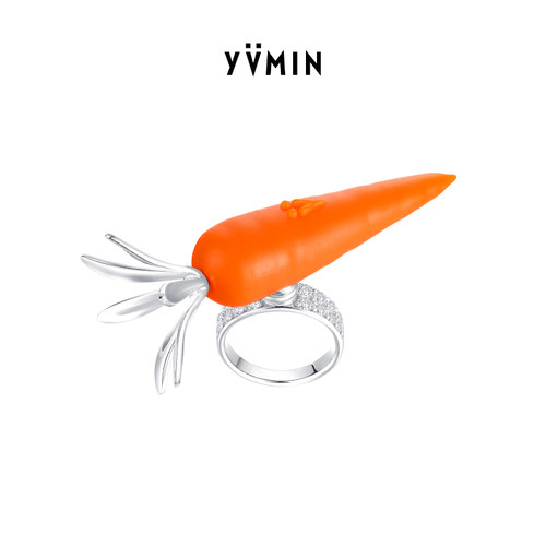 YVMIN尤目 钻饰胡萝卜戒指首饰设计师女生生日礼物新品礼物女生