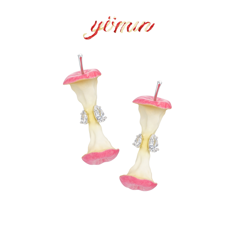 YVMIN尤目 苹果核耳钉耳环耳夹设计师款生日礼物【新品】