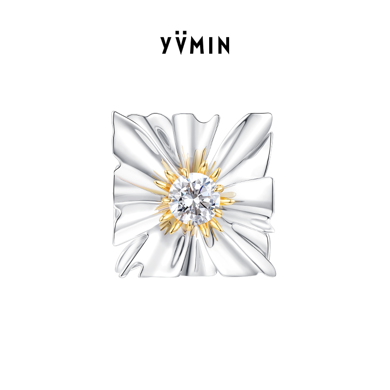 YVMIN尤目 大方花发夹发卡边夹刘海夹设计师款生日礼物