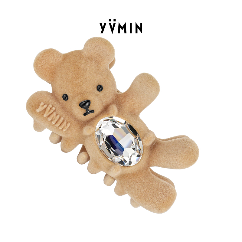 YVMIN尤目招手小熊抓夹植绒款