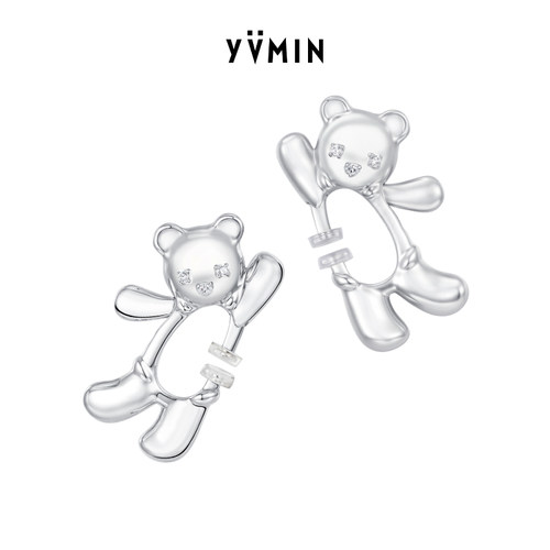YVMIN尤目招手熊弹簧耳扣耳环