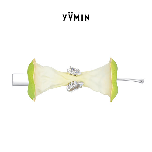 YVMIN尤目 苹果核发夹青苹果发卡发饰设计师款生日礼物新品