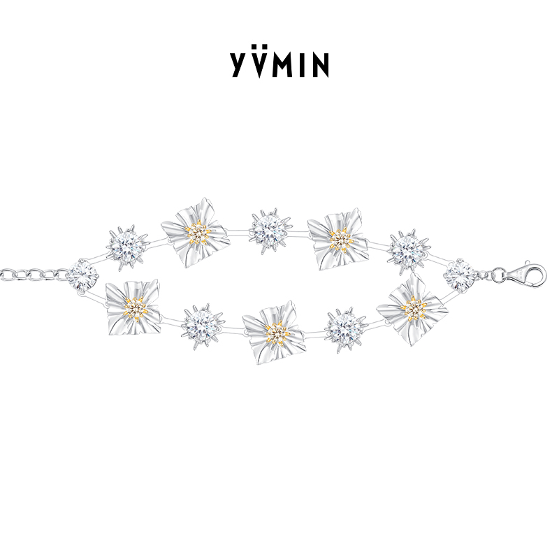 YVMIN尤目 大方花手镯手链手饰设计师款生日礼物
