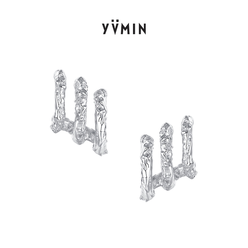 YVMIN尤目三层肌理耳钉