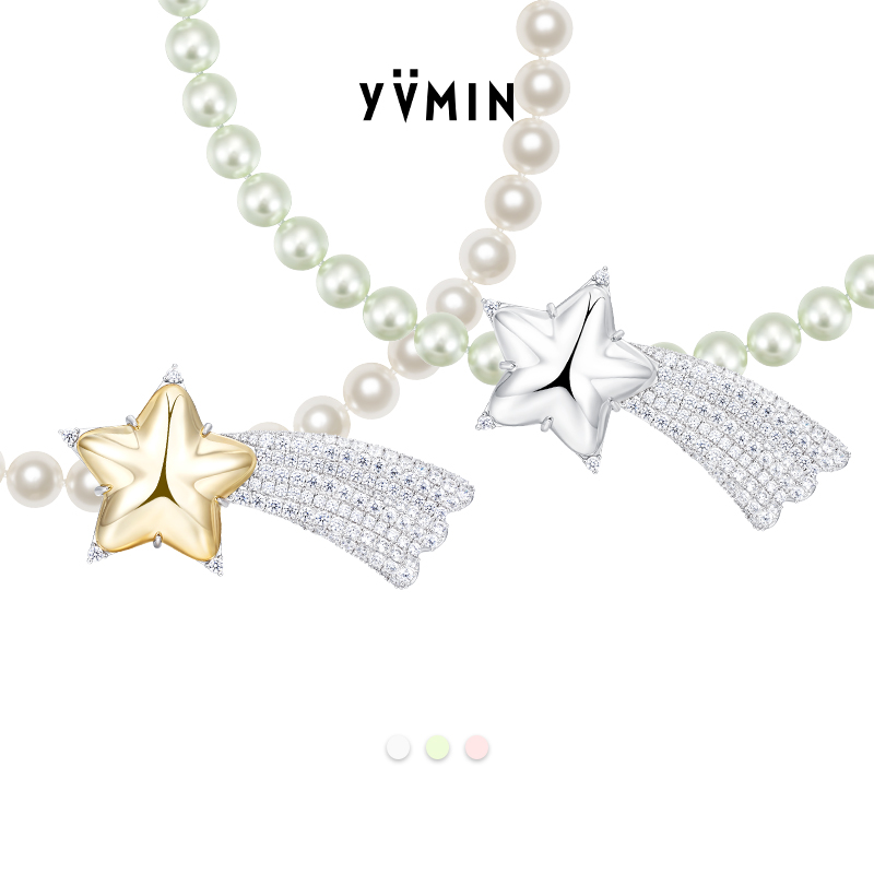 YVMIN尤目密镶长尾流星珍珠项链