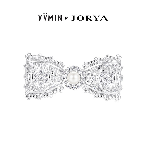 YVMIN尤目 x JORYA 宝石花蕾丝蝴蝶结发卡发夹生日礼物设计师新品