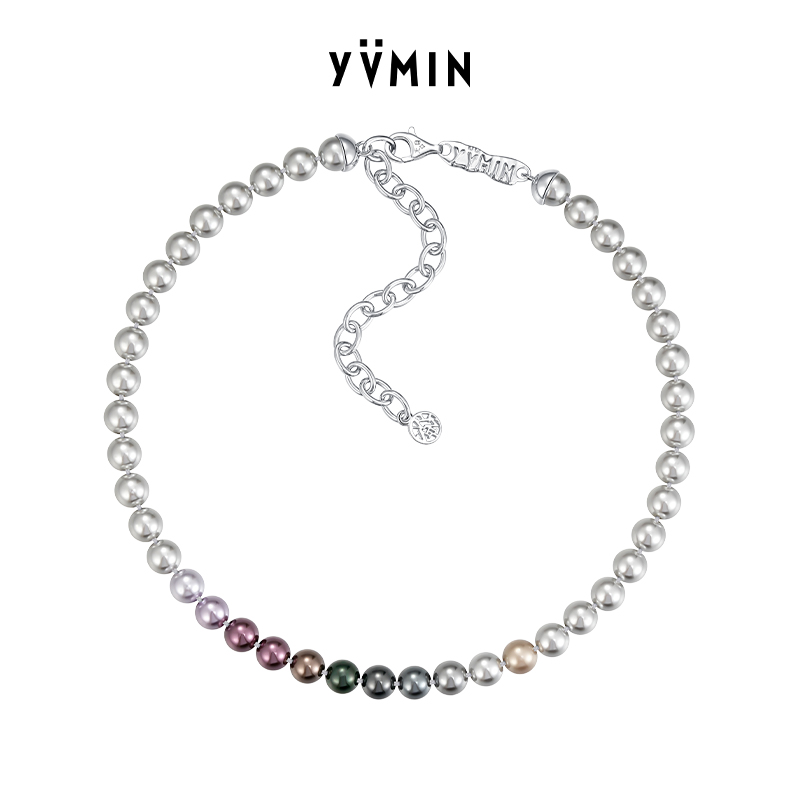 YVMIN尤目渐变彩色珍珠项链