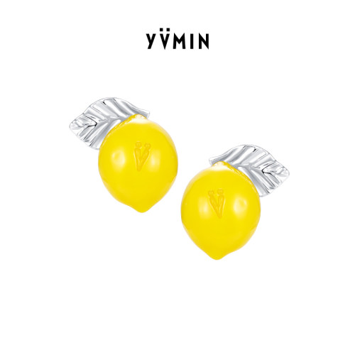 YVMIN尤目 柠檬耳钉耳饰设计师女生生日礼物新品