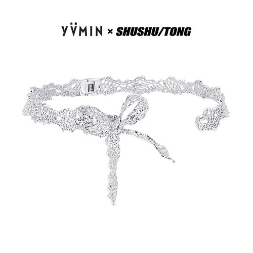 YVMIN尤目 x SHUSHUTONG 蕾丝蝴蝶结项圈项链情人节生日礼物