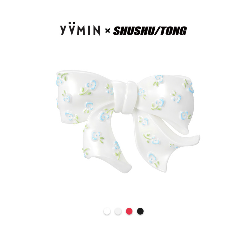 YVMIN尤目 x SHUSHUTONG 树脂浮雕蝴蝶结发夹发卡生日礼物女新品