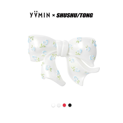 YVMIN尤目 x SHUSHUTONG 树脂浮雕蝴蝶结发夹发卡生日礼物女新品