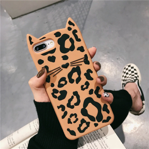 豹纹猫咪8plus苹果x手机壳