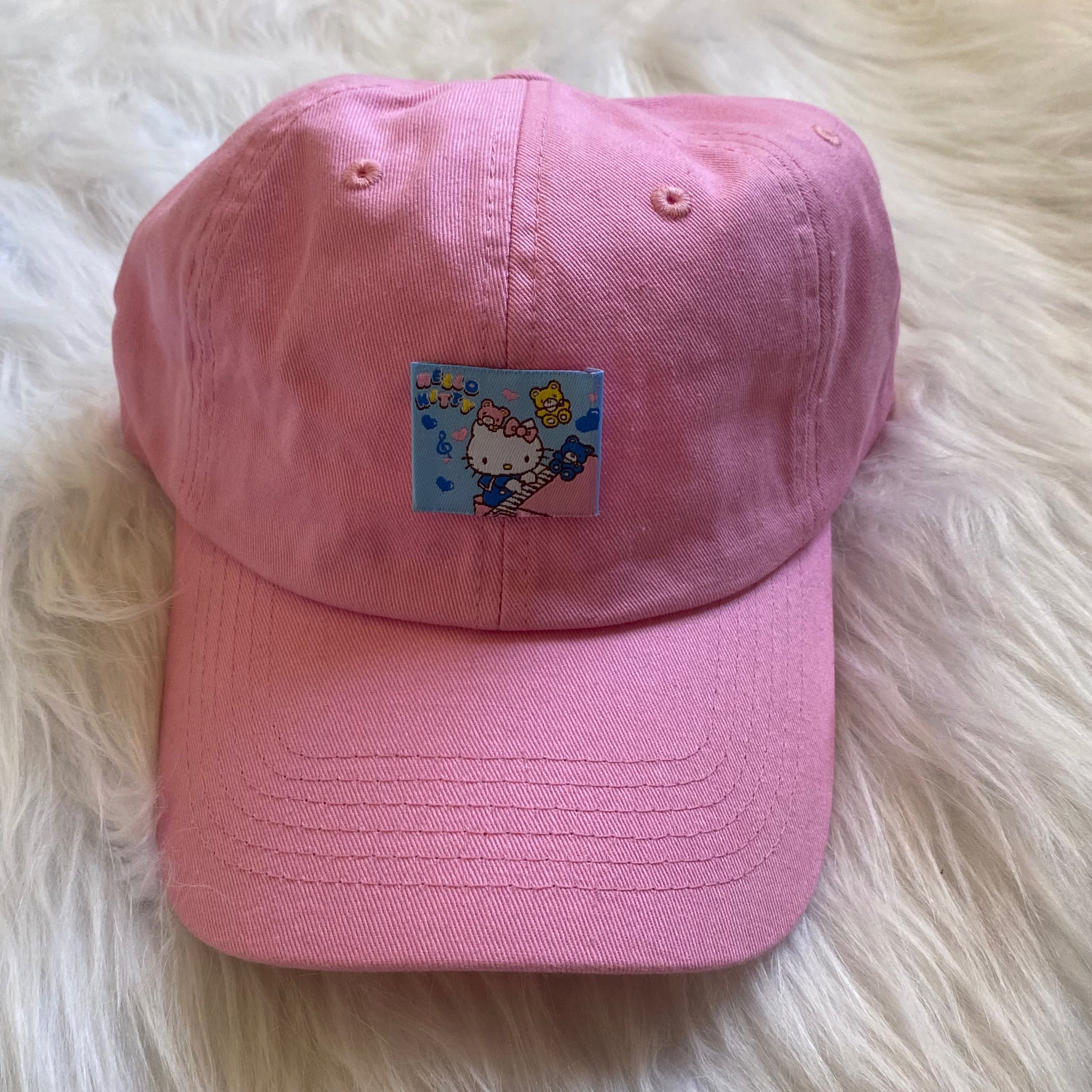特价回馈款｜hello kitty弹钢琴粉色棒球帽鸭舌女帽
