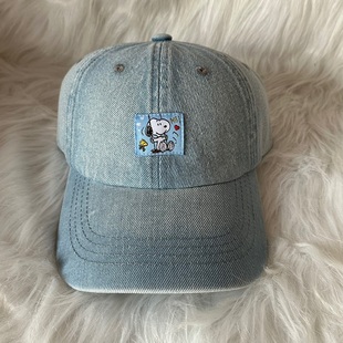 灵魂挚友|谁带谁好看 史努比荡秋千浅色牛仔棒球帽鸭舌女帽遮阳