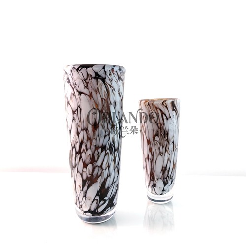 欧兰朵现代简约黑白玻璃花瓶