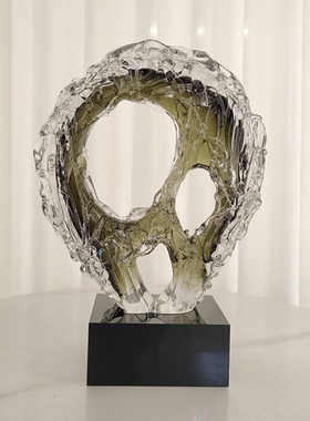 玲珑行琉璃太湖石侘寂风玄关摆件